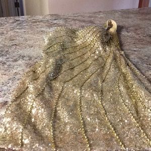 Beautiful gold sequined dress.